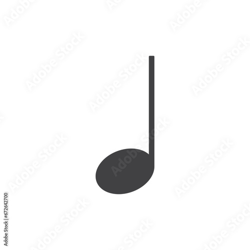 Music notes icon, musical key sign vector illustration.