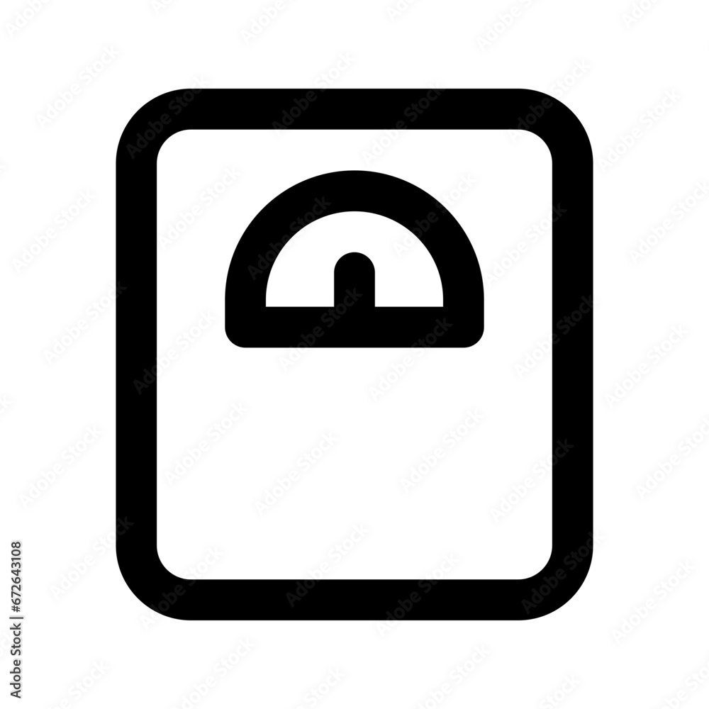 weight scale line icon weight scale line icon