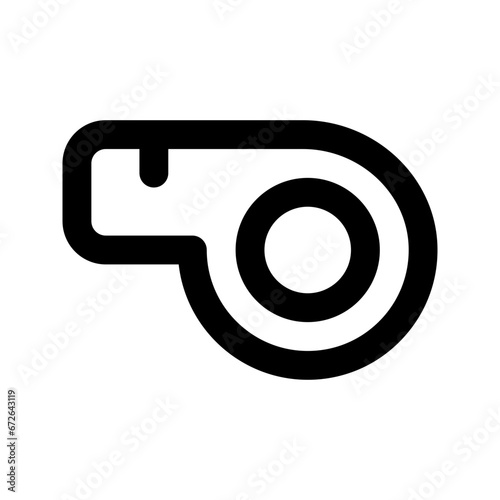 whistle line icon