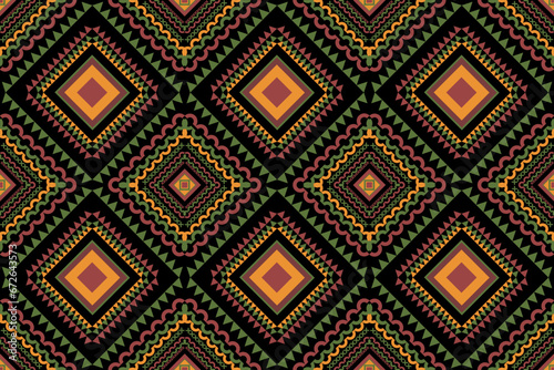 Ethnic abstract african art.Beautiful seamless pattern in tribal, folk embroidery, minimal style. Aztec geometric art ornament prints. Design for clothing, fabric, carpet, cushions, curtain, wallpaper