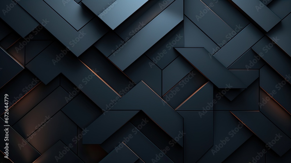 Obraz premium Dark blue geometric background