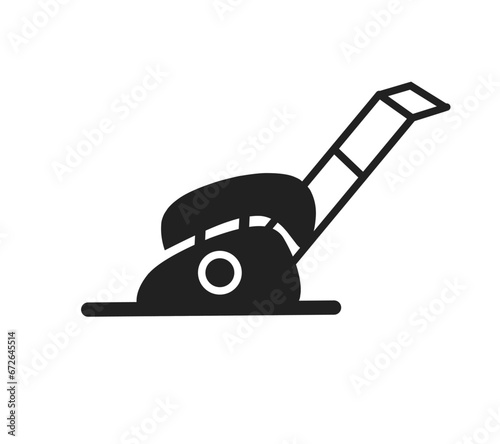 vector illustration of Plate compactor on white background