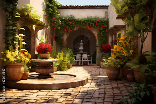 Fototapeta Naklejka Na Ścianę i Meble -  courtyard garden