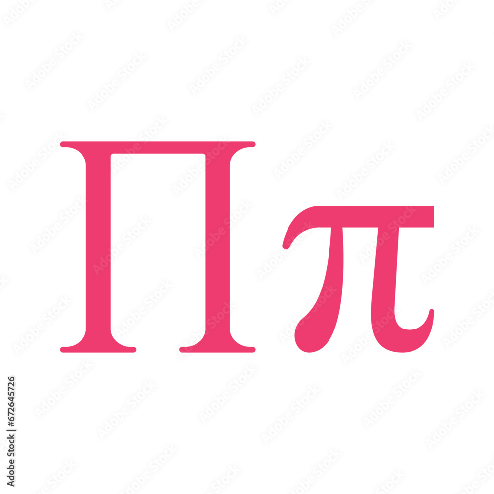 Math and physics Pi symbol