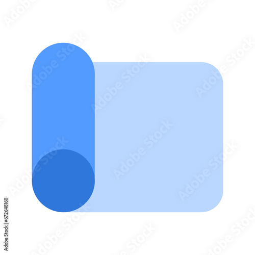 yoga mat duotone icon