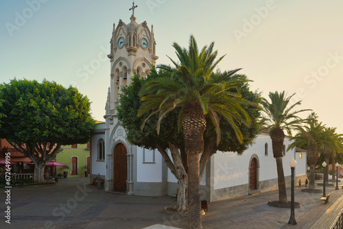 The church of Nuestra Señora de la Luz in Guía de Isora (Tenerife, Canary Islands) dates back to the 16th century. Inside, some altarpieces, images, paintings and goldsmith work stand out. photo
