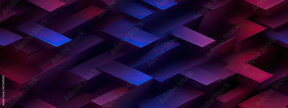 Seamless deep violet purple blue red burgundy maroon magenta abstract background. Geometric shape. Line strip angle 3d. Noise grain. Color gradient. Bright neon electric metallic glow.Banner.Design. Seamless deep violet purple blue red burgundy maroon magenta abstract background. Geometric shape. Line strip angle 3d. Noise grain. Color gradient. Bright neon electric metallic glow.Banner.Design.