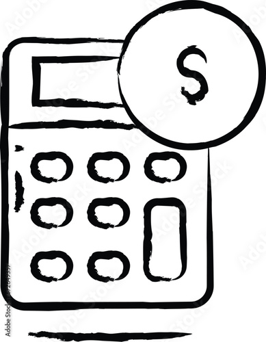 Calculate hand drawn vector illustration