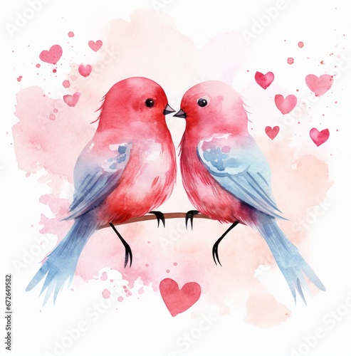 two love birds on valentine day photo