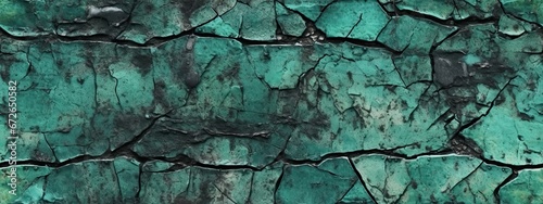 Seamless Black jade emerald green grunge background. Old painted concrete wall. Plaster. Close-up. Rough dirty grainy broken damaged distressed abandoned cracked, spooky scary horror concept. Design.