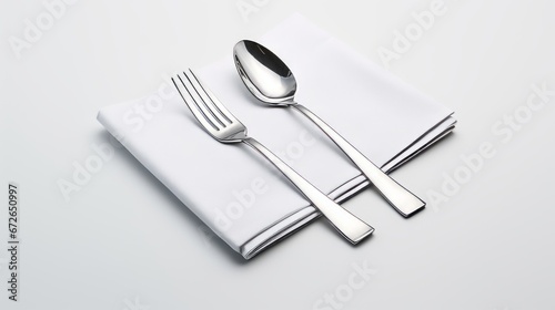 cutlery lies neatly on the table.