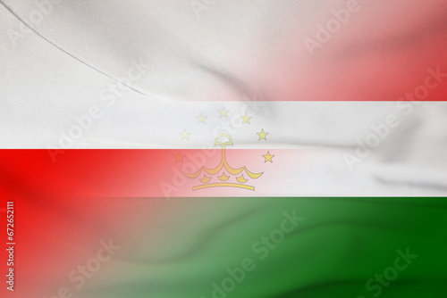 Poland and Tajikistan official flag international relations TJK POL