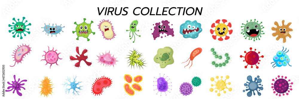 Naklejka premium molecule, virus and Bacteria environment