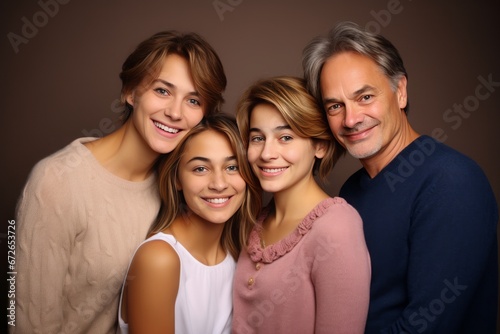 happy smiling family.