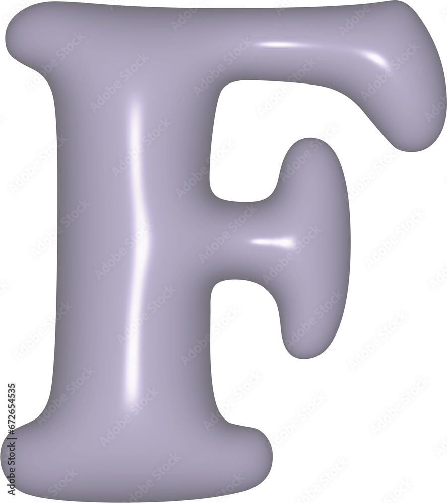 Purple letters a-z 3D