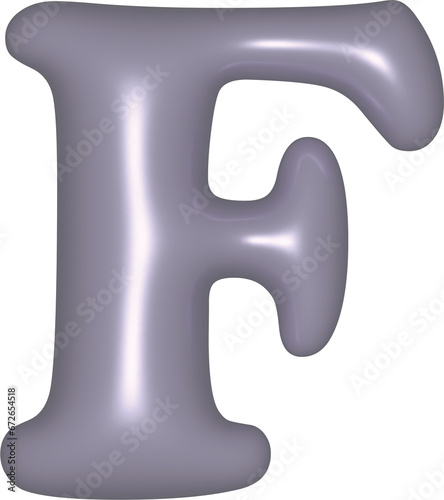 Purple letters a-z 3D