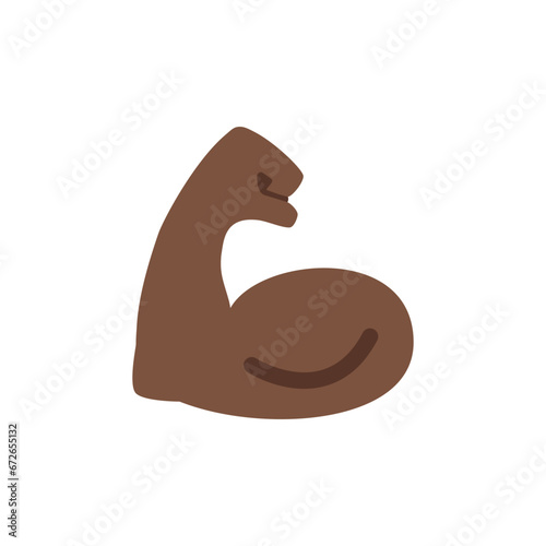  Flexed Biceps: Dark Skin Tone