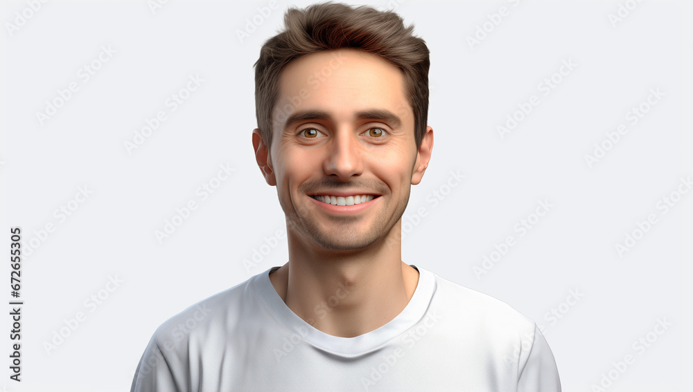 a men smiles into the camera, generative AI a men smiles into the camera, generative AI