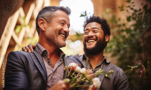 Embracing Love: Portrait of a Newly Engaged Gay Couple
