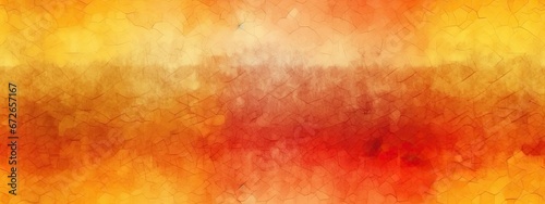 Seamless yellow burnt orange copper red brown abstract background. Color gradient, ombre. Rough grainy noise grungy texture. Glow light shine. Template. Empty space. Autumn, halloween. Colorful