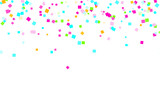 Confetti background, isolated on transparent background