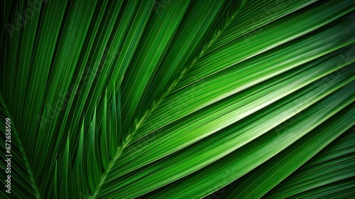 tropical palm leaf and shadow, abstract natural green background © NI