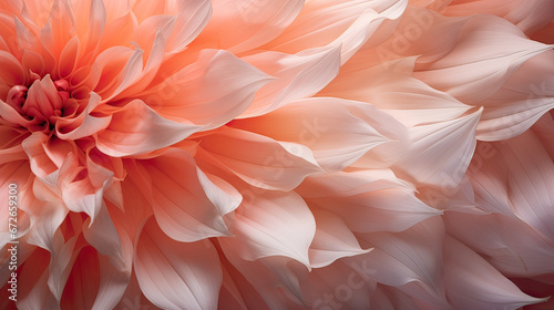 Macro view of dahlia petals gradually morphing into elegant birds Ai Generative