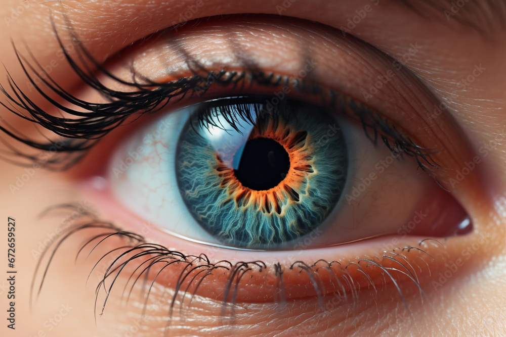 Fototapeta premium Close-up of blue eye
