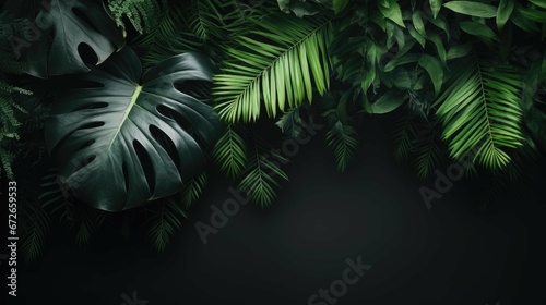 Green leaves fern tropical rainforest foliage plant isolated on transparent background