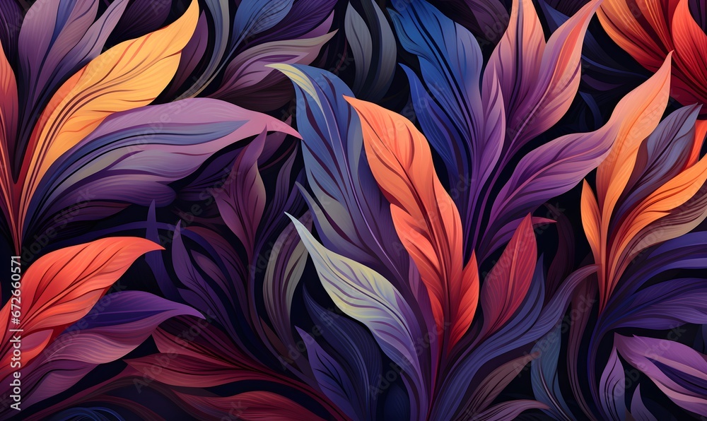 abstract pattern with flowers, Generative AI abstract pattern with flowers, Generative AI