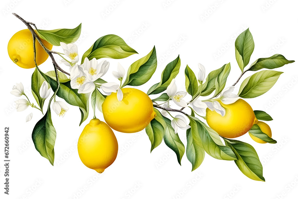 lemon tree branch on transparnt background lemon tree branch on transparnt background