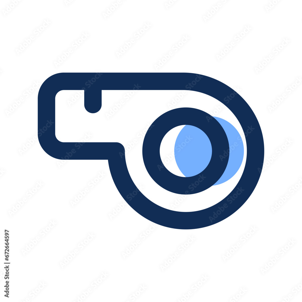 whistle filled line icon