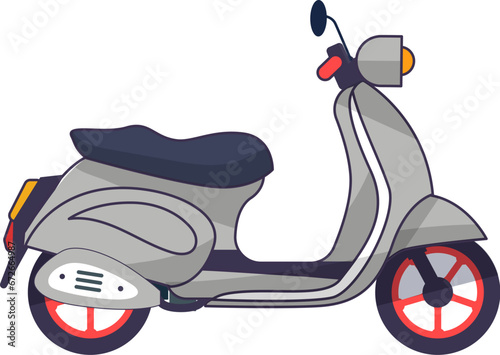 Vespa with line art