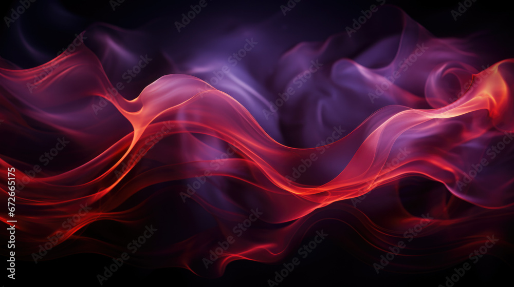 Abstract thin red lines on a black background.