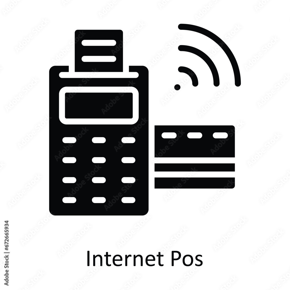 Internet Pos vector Solid Design illustration. Symbol on White background EPS 10 File Internet Pos vector Solid Design illustration. Symbol on White background EPS 10 File