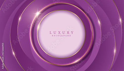 vector illustration modern and creative circle lines pattern geometric digital luxury backdrop design element,glowing golden circle lines abstract purple backdrop,banner and cover template.