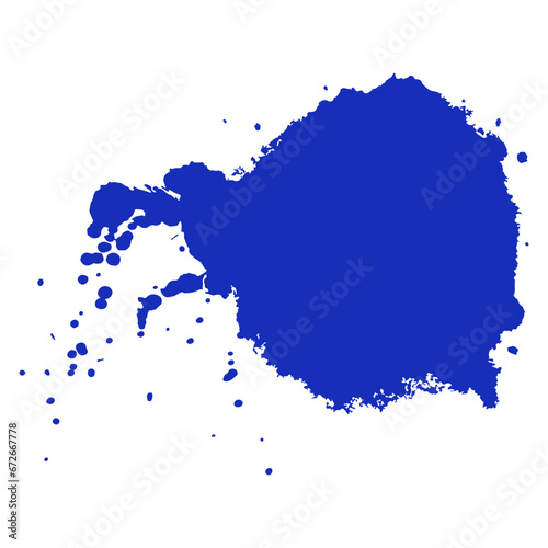 ultramarine blue ink splash brush drop