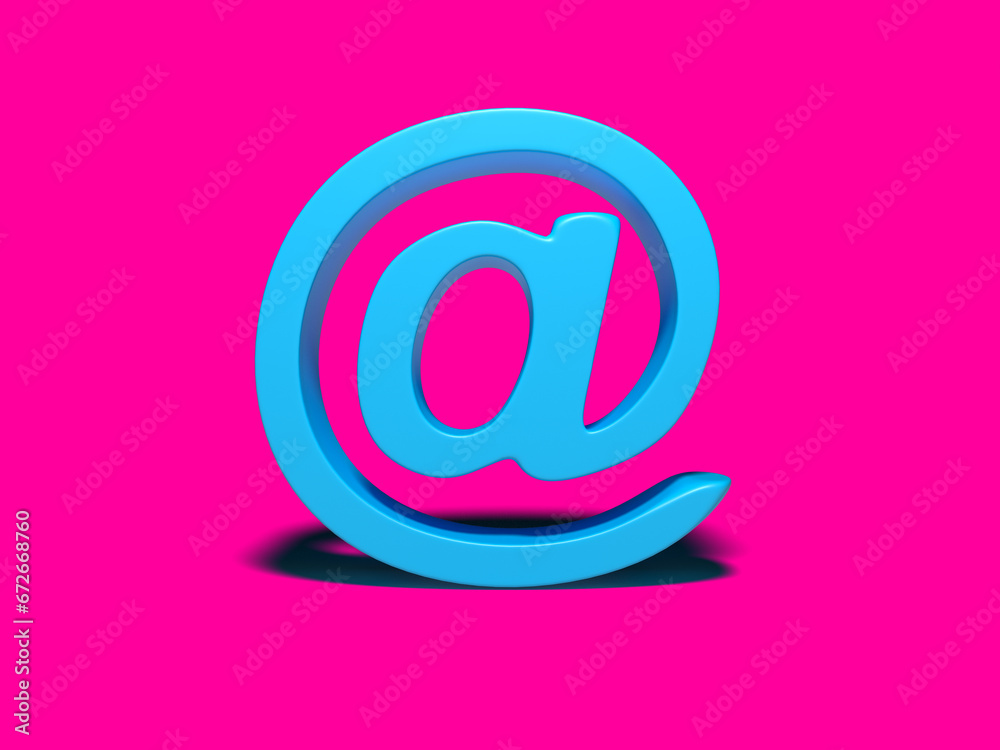 E-mail symbol. AT sign. Internet communication E-mail symbol. AT sign. Internet communication