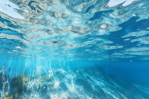 underwater scene with bubbles