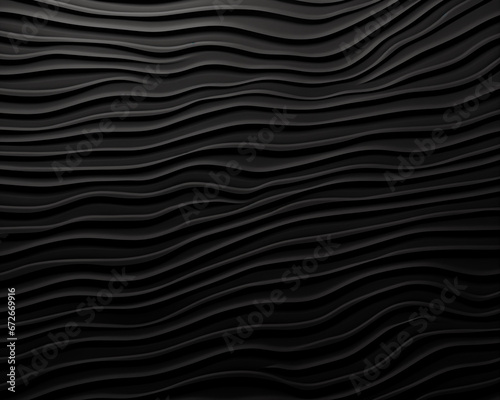 Abstract dark gray wavy line background graphic design. Textured backdrop. Elegant black modern architecture art.