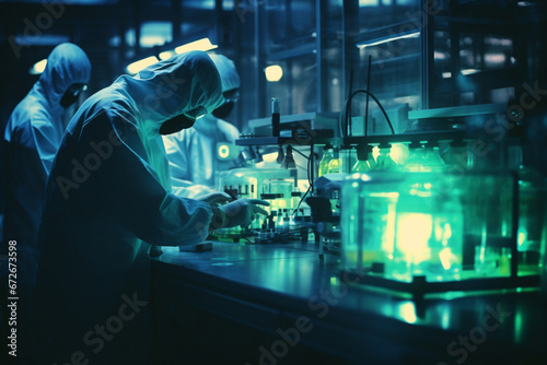 Scientists working in the laborator