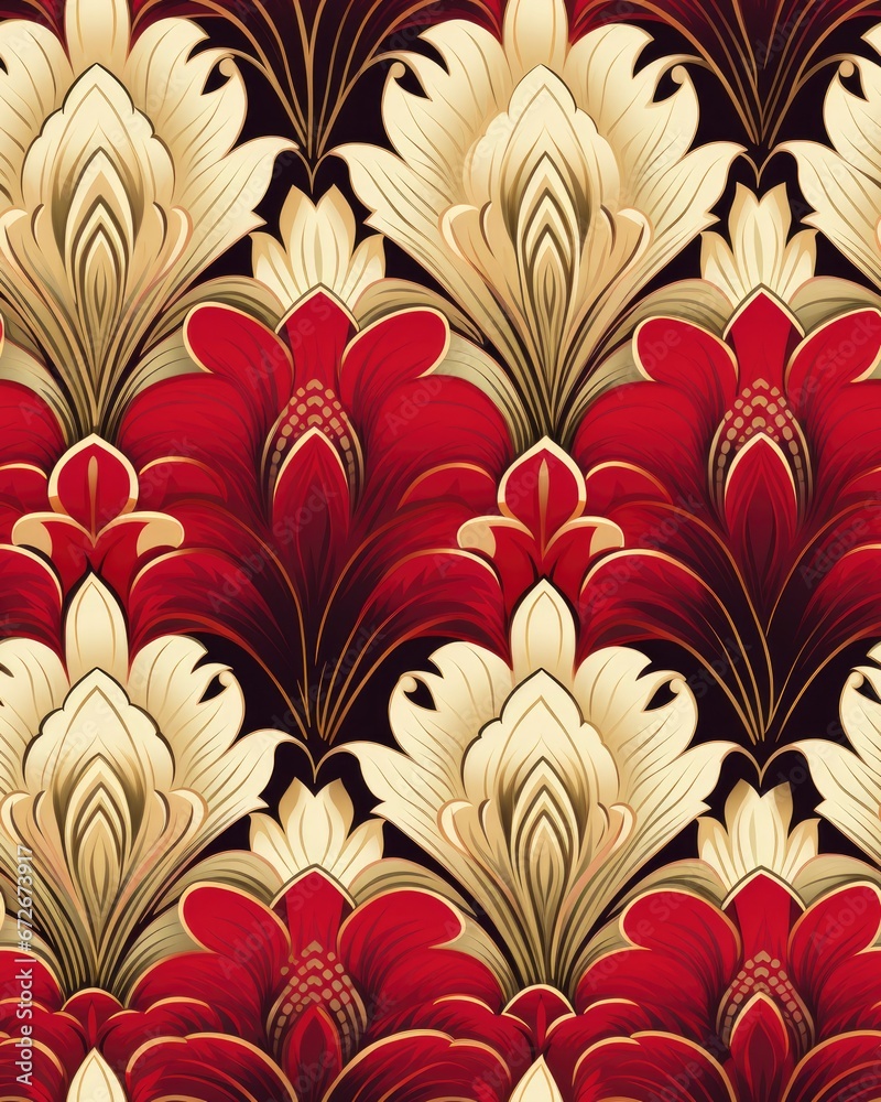 Red and Gold Floral Pattern Red and Gold Floral Pattern