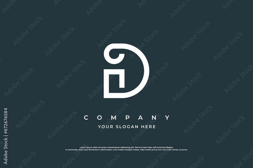Initial Letter ID Logo Design Vector Initial Letter ID Logo Design Vector