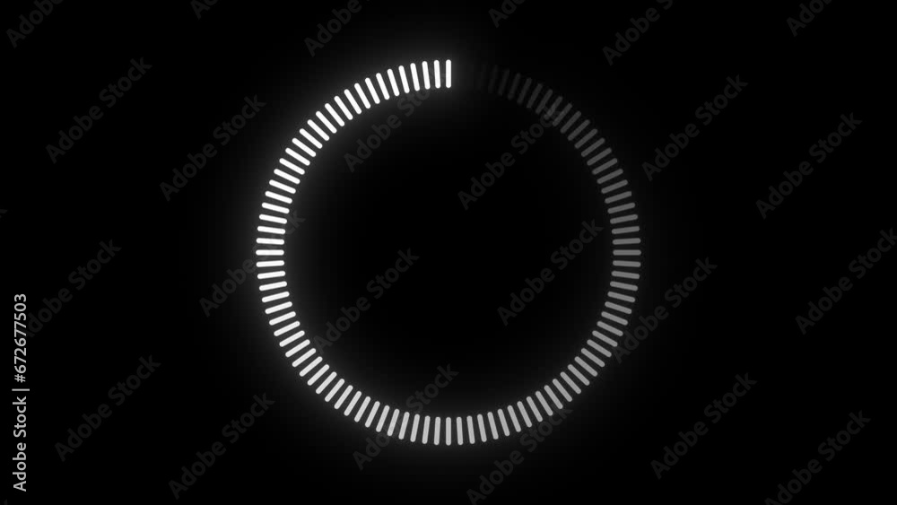 Circle percentage diagram (meter) from 0 to 100, user interface (UI) or infographic - indicator of loading status. Loading indicator in the form of a pie chart, animation of the loading process