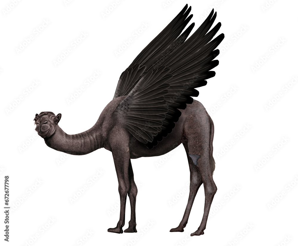 dromadaire, avec des ailes, arabique, coloré, bleu, rose, zèbre, panda, robe atypique, animal, mammifère, vecteur, isolé, ferme, dessin animé, silhouette, illustration, nature, blanc, chameau, poney, 