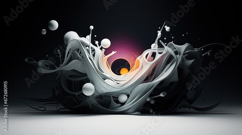 intricate liquid form  geometric form  wavy liquid shapes