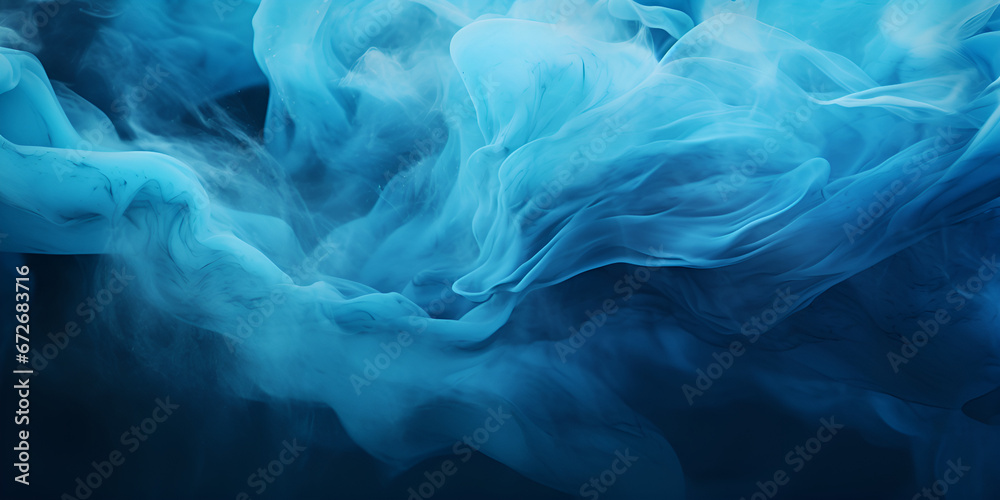 blue smoke background , Blue dust ,AI Generative  - obrazy, fototapety, plakaty 