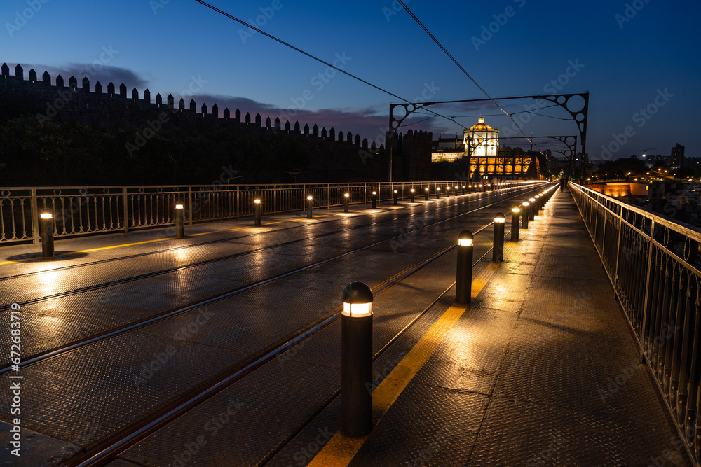 bridge over the douro river in the city of porto in autumn in portugal bridge over the douro river in the city of porto in autumn in portugal