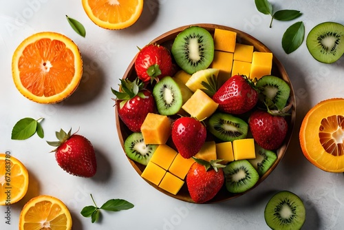 fruit salad on a plate