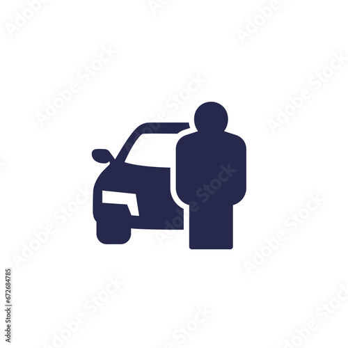 car owner icon on white